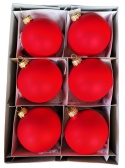 Bombki 80 satynowe czerwone op.6szt. Bombki 80 satynowe czerwone op.6szt.