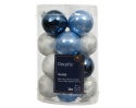 Bombki szklane opakowanie 16szt niebieskie mix fi 3,5cm (013472) tuba Bombki szklane opakowanie 16szt niebieskie mix fi 3,5cm (013472) tuba