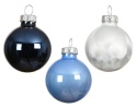Bombki szklane opakowanie 16szt niebieskie mix fi 3,5cm (013472) tuba Bombki szklane opakowanie 16szt niebieskie mix fi 3,5cm (013472) tuba