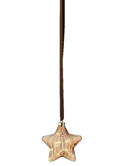 Gwiazda szklana 20cm miodowa 15LED (487591) Gwiazda szklana 20cm miodowa 15LED (487591)