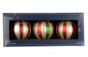 Kpl. 3 bombki szklane fi 8cm "cyrkowe" (071156) Kpl. 3 bombki szklane fi 8cm "cyrkowe" (071156)