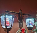 Latarnia dwuramienna 180cm 60LED wirujący śnieg (489732)