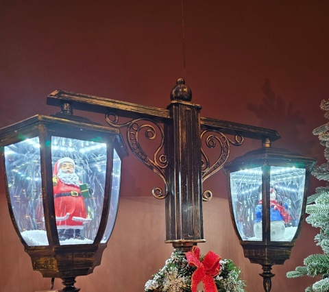Latarnia dwuramienna 180cm 60LED wirujący śnieg (489732) Latarnia dwuramienna 180cm 60LED wirujący śnieg (489732)