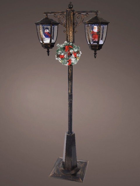 Latarnia dwuramienna 180cm 60LED wirujący śnieg (489732)