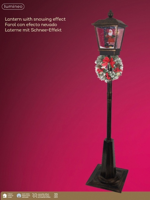 Latarnia 180cm 33LED zimny wirujący śnieg (489731) zasilacz Latarnia 180cm 33LED zimny wirujący śnieg (489731) zasilacz