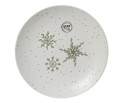 Talerz ceramiczny 19cm biały nakrapiany w gwiazdki (615690)