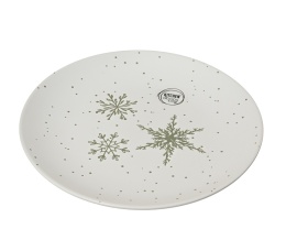Talerz ceramiczny 19cm biały nakrapiany w gwiazdki (615690)