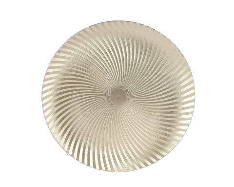 Talerz plexi szampański satynowy karbowany fi 33cm (393844)