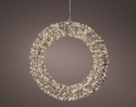 Wianek metalizowany złoty 50cm 600LED biały ciepły flash timer (490407) Wianek metalizowany złoty 50cm 600LED biały ciepły flash timer (490407)