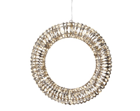 Wianek metalizowany złoty 50cm 600LED biały ciepły flash timer (490407) Wianek metalizowany złoty 50cm 600LED biały ciepły flash timer (490407)