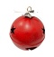 Large red metal bauble with speckled bow (RF0417)