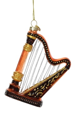 Bombka szklana: Harfa brązowa (122256)