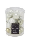 Bombki szklane 35mm zielono/biały mix 16szt (502661) Bombki szklane 35mm zielono/biały mix 16szt (502661)