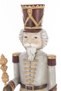 Nutcracker 31cm grey on polyresin base (156567)