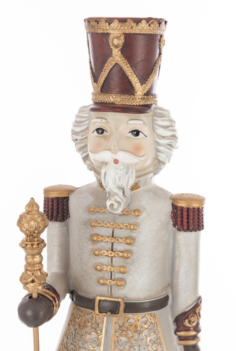 Nutcracker 31cm grey on polyresin base (156567)