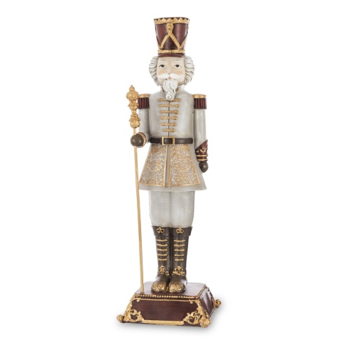 Nutcracker 31cm grey on polyresin base (156567)