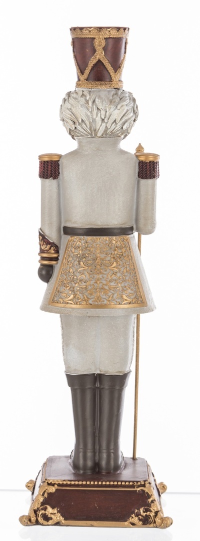 Dziadek do orzechów 42cm szary na podstawie poliresing (156496)