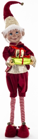 Elf teleskop 60cm bordowe ubranko stojący (170159)