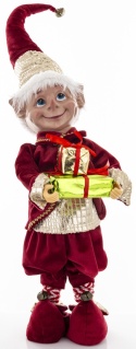 Elf teleskop 60cm bordowe ubranko stojący (170159)