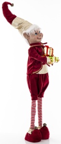 Elf teleskop 60cm bordowe ubranko stojący (170159)