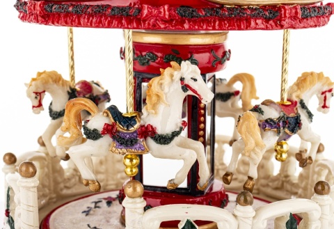 Karuzela ceramiczna duża z konikami pozytywka (180884)