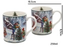 Kpl. 2-ch kubków ceramicznych "świąteczny czas" (PG-19383) w ozdobnym pudełku