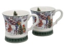 Kpl. 2-ch kubków ceramicznych "świąteczny czas" (PG-19390) w ozdobnym pudełku