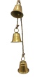 Set of 3 gold bells on a rope (RF0761)