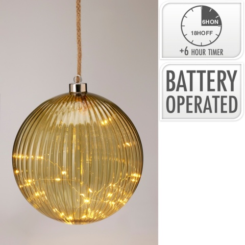 Kula szklana 20cm transparentna zieleń 30LED (AAB201220) Kula szklana 20cm transparentna zieleń 30LED (AAB201220)