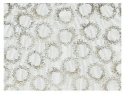 Decorative material ecru linen golden wreaths (463453) 35x200cm