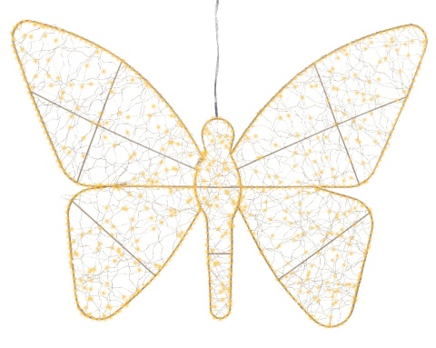 Motyl ażurowy 700LED ciepłe flesz wew/zew timer (490655)