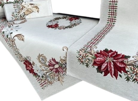 Chenille tapestry tablecloth 140x220cm STAR OF BETHLEHEM (TX0010-1272) Chenille tapestry tablecloth 140x220cm STAR OF BETHLEHEM (TX0010-1272)