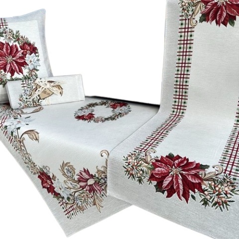 Chenille tapestry tablecloth 140x220cm STAR OF BETHLEHEM (TX0010-1272) Chenille tapestry tablecloth 140x220cm STAR OF BETHLEHEM (TX0010-1272)