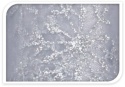 Organza white/silver snowflake silver glitter (513441)