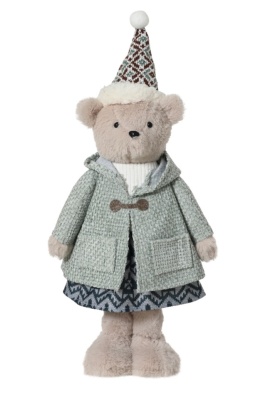 Mrs. Teddy Bear 50cm in mint coat (537789)