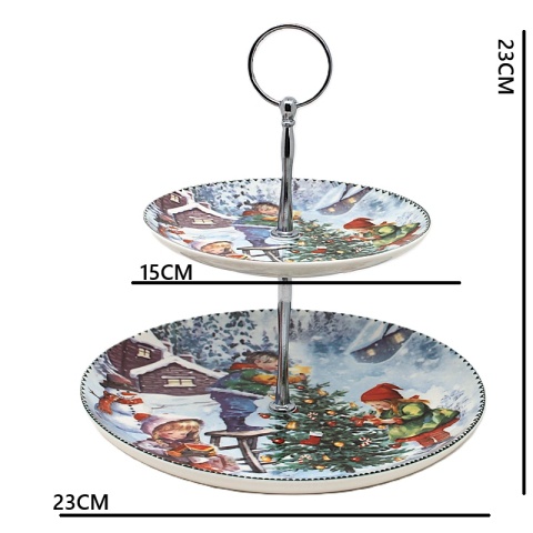 Patera dwupoziomawa ceramiczna "świąteczny czas" (PG-19482) w ozdobnym pudełku Patera dwupoziomawa ceramiczna "świąteczny czas" (PG-19482) w ozdobnym pudełku
