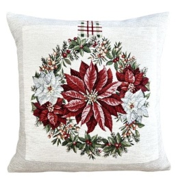 Poszewka gobelin Chenille 40x40cm GWIAZDA BETLEJEMSKA (TX0001-1272)