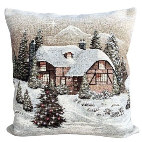 Poszewka gobelin Chenille 40x40cm LAS DOMEK (TX0001-740B)