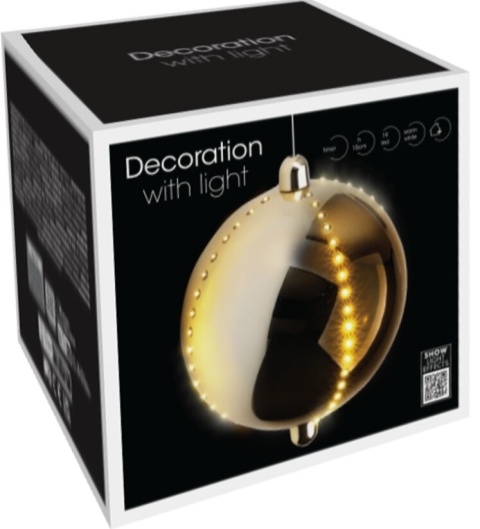 Snowball złoty 15cm śnieżny wodospad 19LED (XX8310590) Snowball złoty 15cm śnieżny wodospad 19LED (XX8310590)