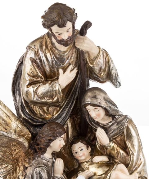 Szopka Św. Rodzina na podstawie złoto srebrna poliresing (170859) Szopka Św. Rodzina na podstawie złoto srebrna poliresing (170859)