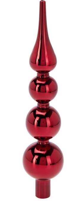 Glass spike 3 balls, burgundy, glossy(521025)