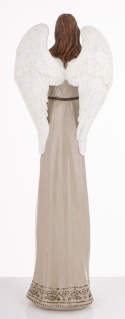 Angel 38cm with a wreath in a beige dress, polyresin (181036) Angel 38cm with a wreath in a beige dress, polyresin (181036)