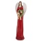 Angel 38cm with wreath red polyresin dress (181038)