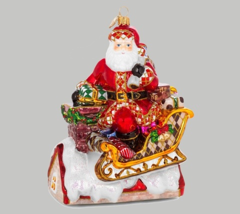 Huras Bauble: Santa Landing on the Roof (HF512CL) Huras Bauble: Santa Landing on the Roof (HF512CL)