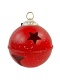 Red metal bauble, medium speckled (RF0402)