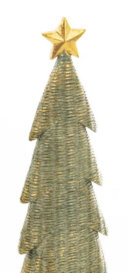 Choinka smukła 47cm zielono złota średnia poliresing (174065)