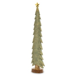 Choinka smukła 60cm zielono złota duża poliresing (174066)