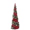 Christmas tree medium cone hawthorn berries and holly, polyresin (169971)