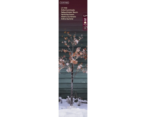 Tree 1.8m snow-covered flowers 96 LED warm timer (493765)