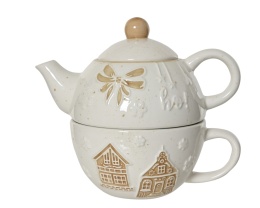 Ceramic cup and jug, tenement house style (463361)